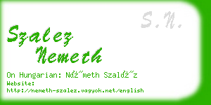 szalez nemeth business card